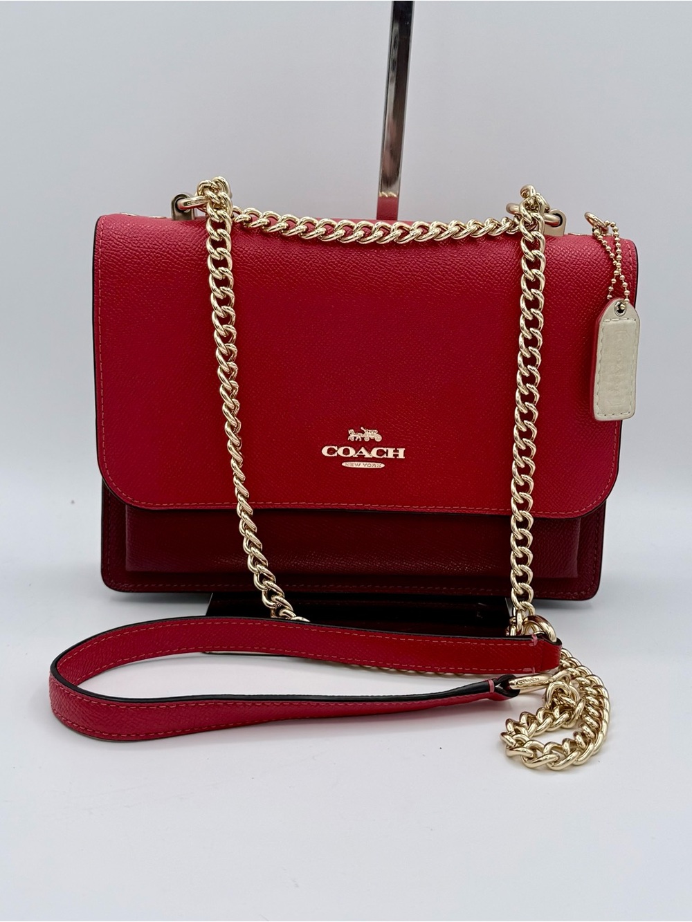 NWT Coach Klare Crossbody Bag Poppy Red Colorblock